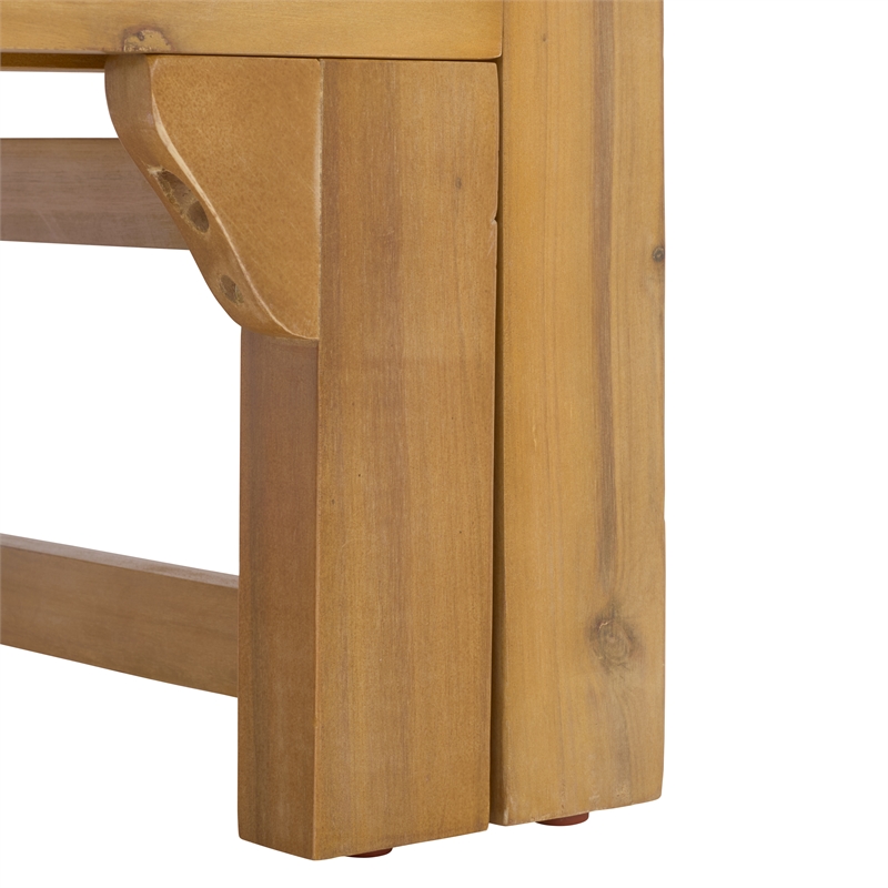 Safavieh Napoli Wood Bench & Bed in Oak / Cream