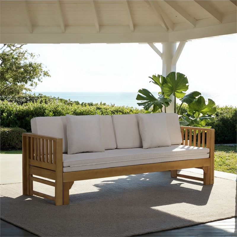 Safavieh Napoli Wood Bench & Bed in Oak / Cream