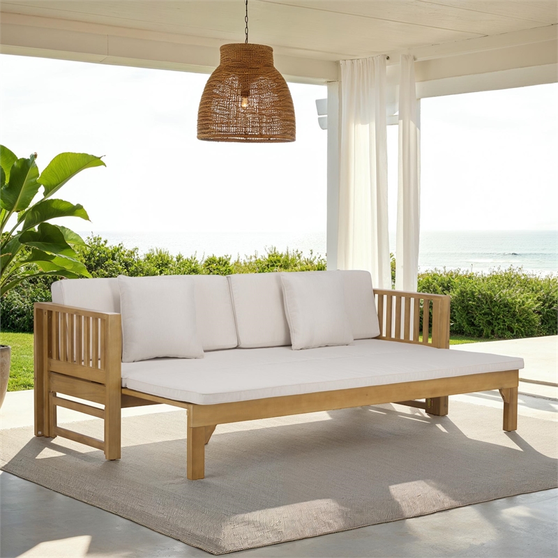 Safavieh Napoli Wood Bench & Bed in Oak / Cream