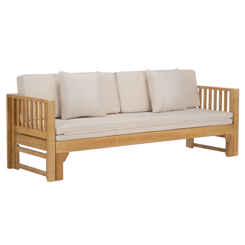Safavieh Napoli Wood Bench & Bed in Oak / Cream