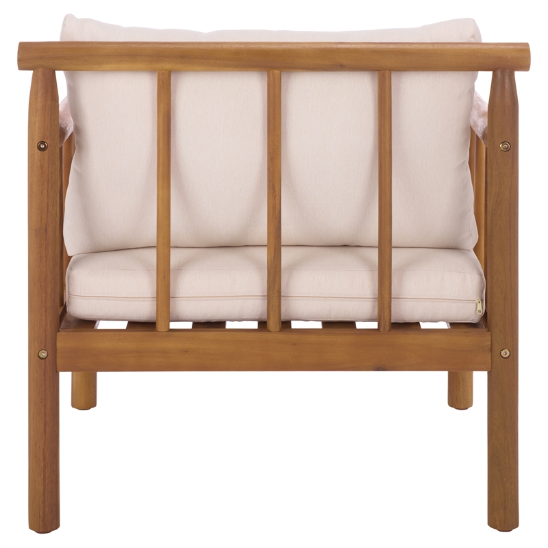 Safavieh Cardori Wood Chair Set of 2 in Teak / Brown / Cream