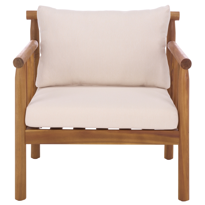 Safavieh Cardori Wood Chair Set of 2 in Teak / Brown / Cream