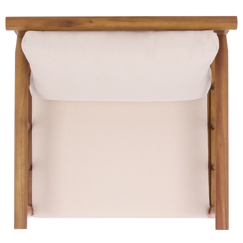 Safavieh Cardori Wood Chair Set of 2 in Teak / Brown / Cream