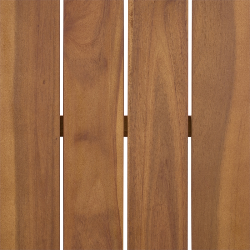 Safavieh Cardori Wood Bench + Table in Teak / Brown / Cream