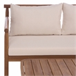 Safavieh Cardori Wood Bench + Table in Teak / Brown / Cream