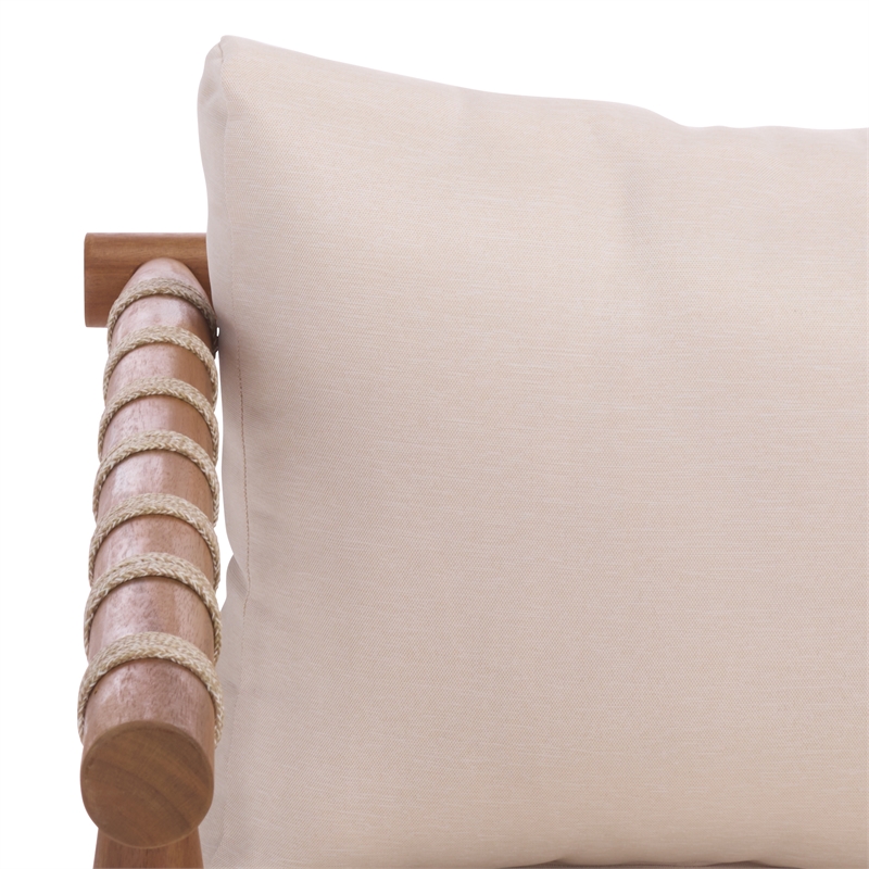 Safavieh Sabrina Wood Chair Set of 2 in Teak / Brown / Cream