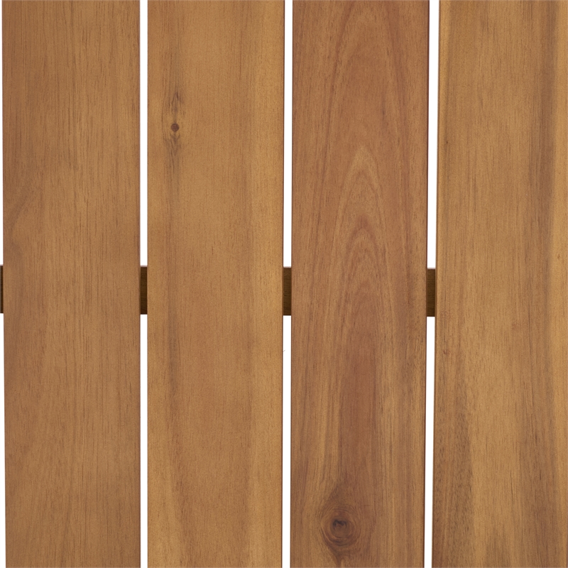 Safavieh Sabrina Wood  Bench + Table in Teak / Brown / Cream