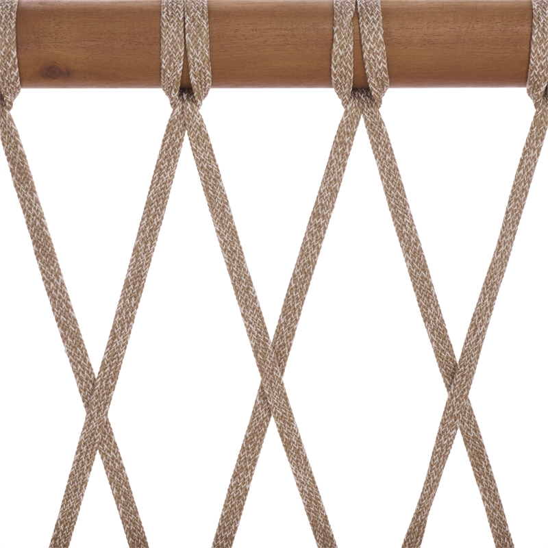 Safavieh Sabrina Wood  Bench + Table in Teak / Brown / Cream