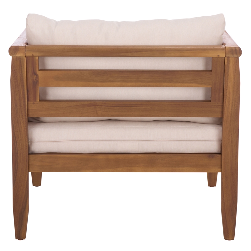 Safavieh Alta Wood Chair Set of 2  in Teak / Brown / Cream
