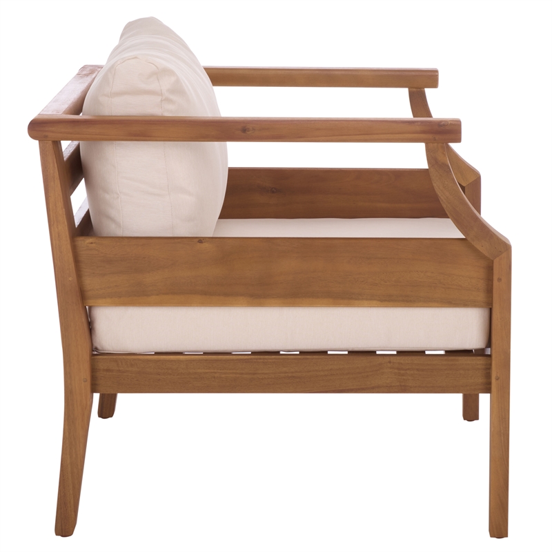 Safavieh Alta Wood Chair Set of 2  in Teak / Brown / Cream