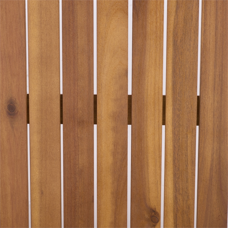 Safavieh Alta Wood Bench + Table in Teak / Brown / Cream