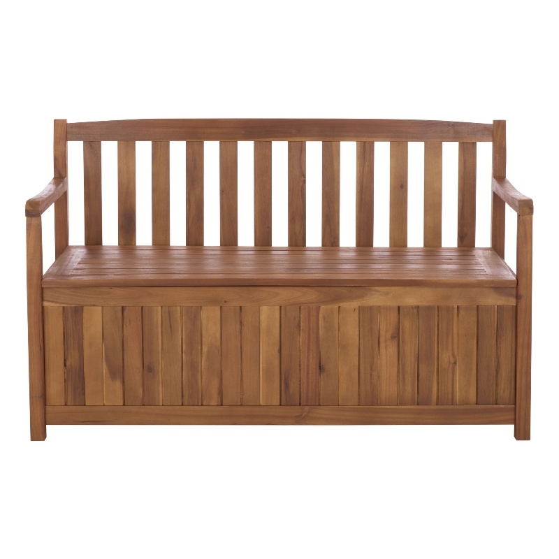 Safavieh Kelter Wood Bench Box in Teak