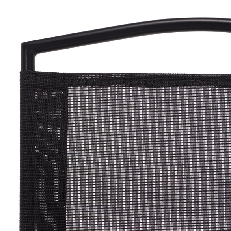 Safavieh Alvin Metal and Rattan Folding Chair Set of 2 in Black / Black