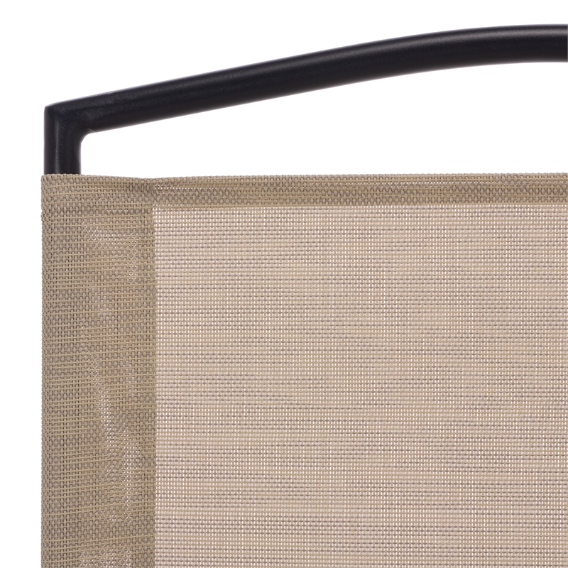Safavieh Alvin Metal and Rattan Folding Chair Set of 2 in Black / Cream