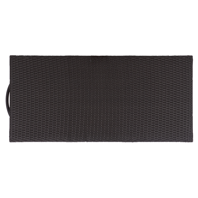 Safavieh Kent Metal and Rattan Cushion Box in Black