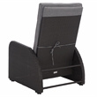 Safavieh Millman Metal and Rattan Recliner Chair in Black / Gray