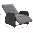 Safavieh Millman Metal and Rattan Recliner Chair in Black / Gray