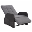 Safavieh Millman Metal and Rattan Recliner Chair in Black / Gray