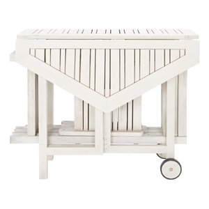 Safavieh Kerman Wood and Metal Table / Chair Set in White