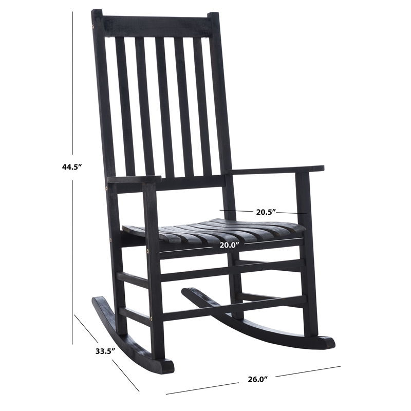Safavieh Shasta Wood Rocking Chair in Black