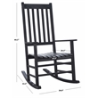 Safavieh Shasta Wood Rocking Chair in Black