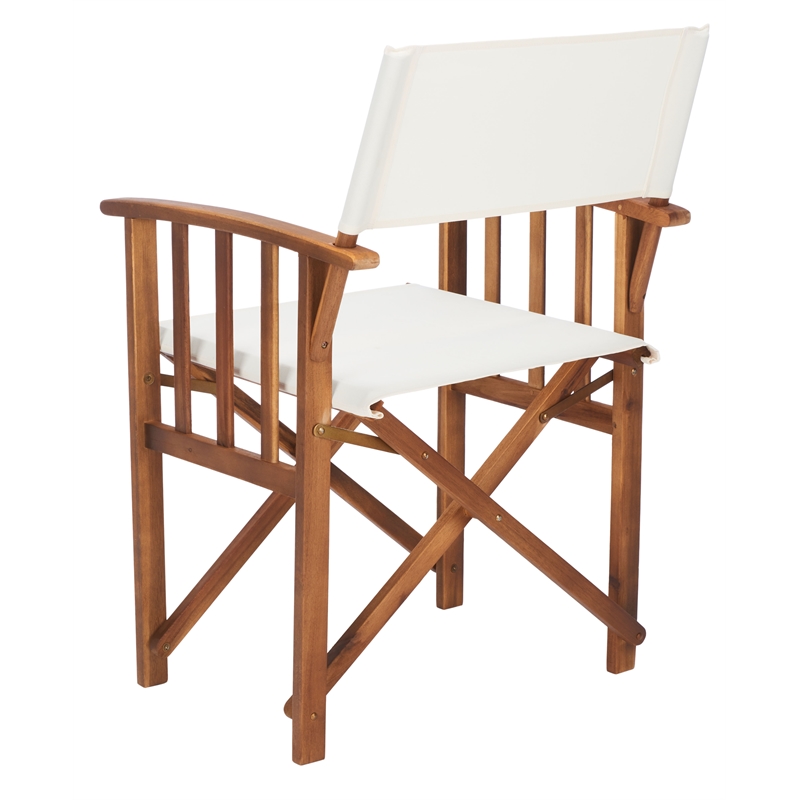 Safavieh Laguna Wood and Fabric Director Chair in Natural / Beige