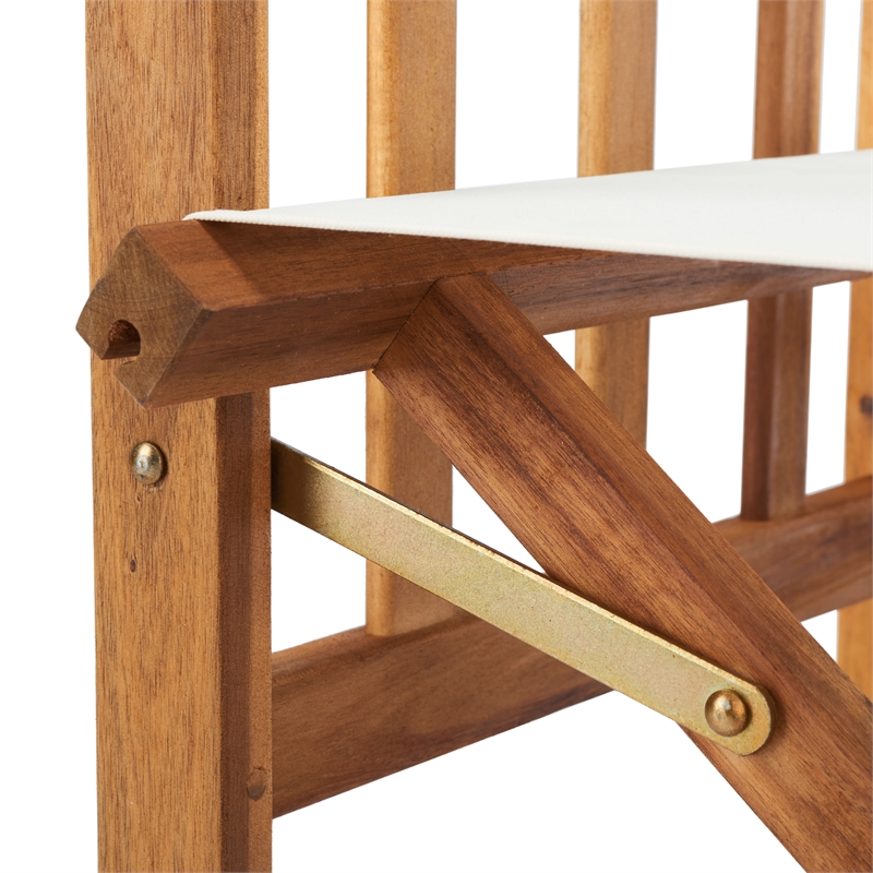 Safavieh Laguna Wood and Fabric Director Chair in Natural / Beige