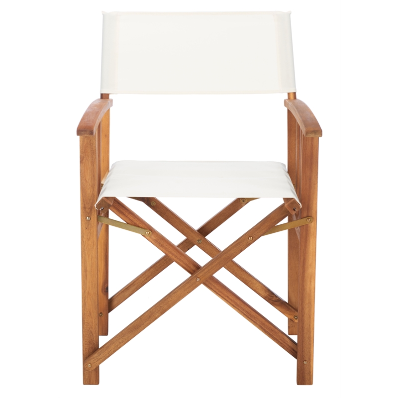 Safavieh Laguna Wood and Fabric Director Chair in Natural / Beige