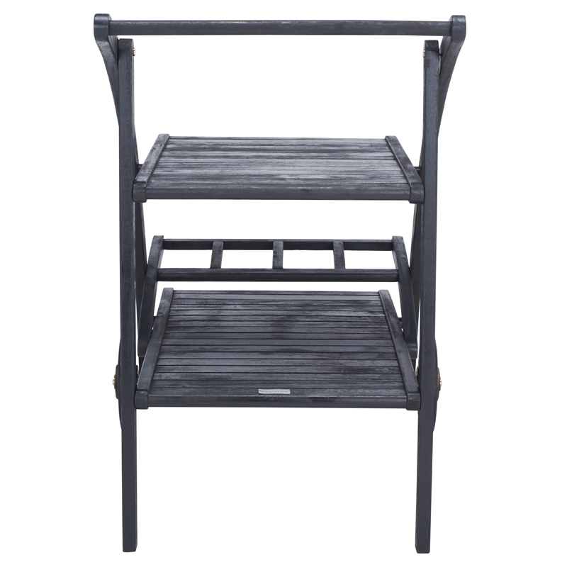 Safavieh Lodi Wood Tea Cart in Black