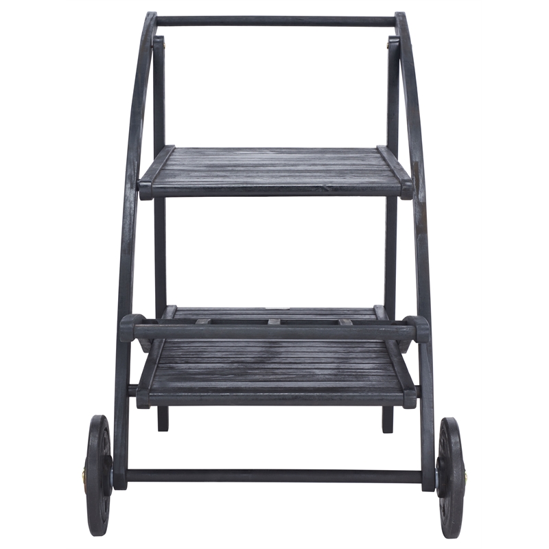 Safavieh Lodi Wood Tea Cart in Black