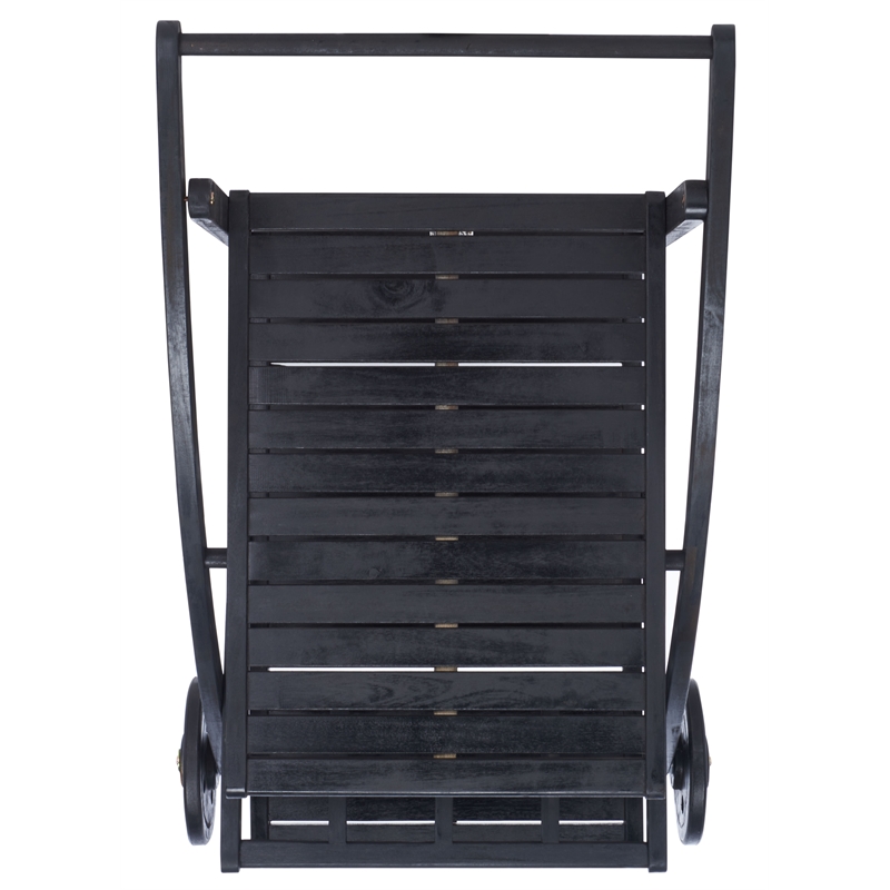 Safavieh Lodi Wood Tea Cart in Black