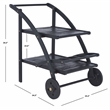 Safavieh Lodi Wood Tea Cart in Black