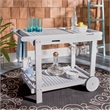 Safavieh Orland Wood Tea Trolly in Gray
