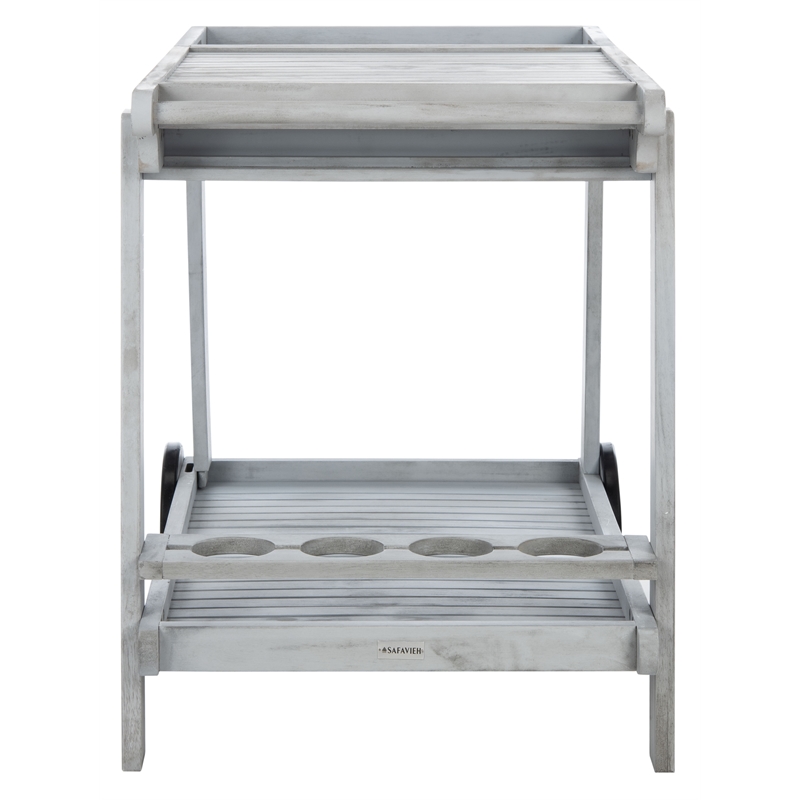 Safavieh Orland Wood Tea Trolly in Gray