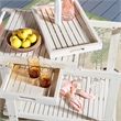 Safavieh Orland Wood Tea Trolly in White