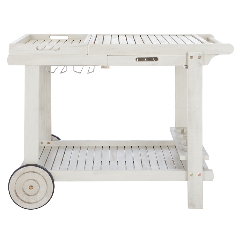 Safavieh Orland Wood Tea Trolly in White