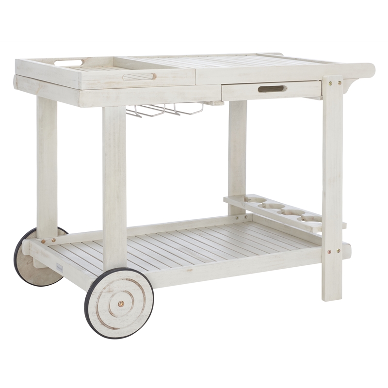 Safavieh Orland Wood Tea Trolly in White