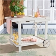 Safavieh Orland Wood Tea Trolly in White