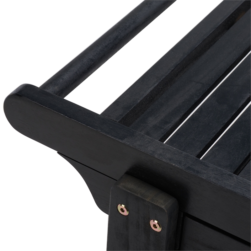 Safavieh Orland Wood Tea Trolly in Black
