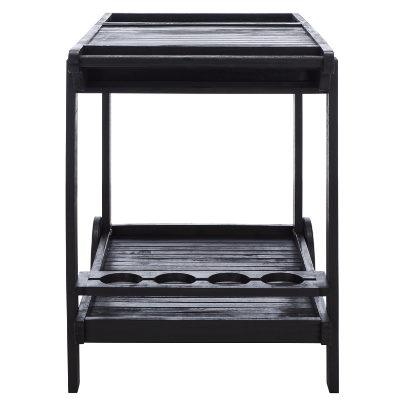 Safavieh Orland Wood Tea Trolly in Black