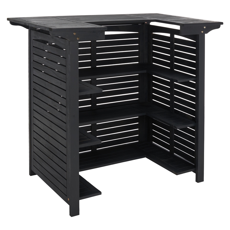 Safavieh Monterey Wood Bar Table in Black