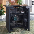 Safavieh Monterey Wood Bar Table in Black