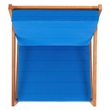 Safavieh Vernon Wood Rocking Chair in Natural / Royal Blue