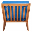 Safavieh Vernon Wood Rocking Chair in Natural / Royal Blue