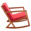 Safavieh Vernon Wood Rocking Chair in Natural / Red