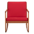 Safavieh Vernon Wood Rocking Chair in Natural / Red