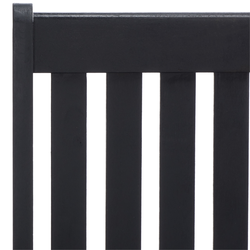 Safavieh Brea Twin Seat Wood Bench in Black