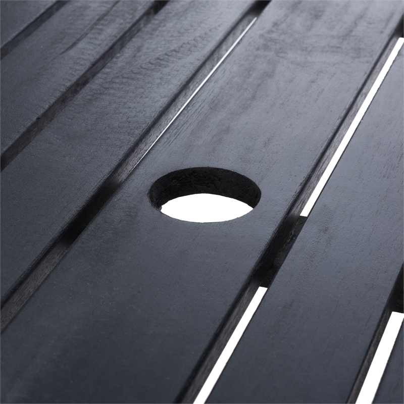 Safavieh Brea Twin Seat Wood Bench in Black