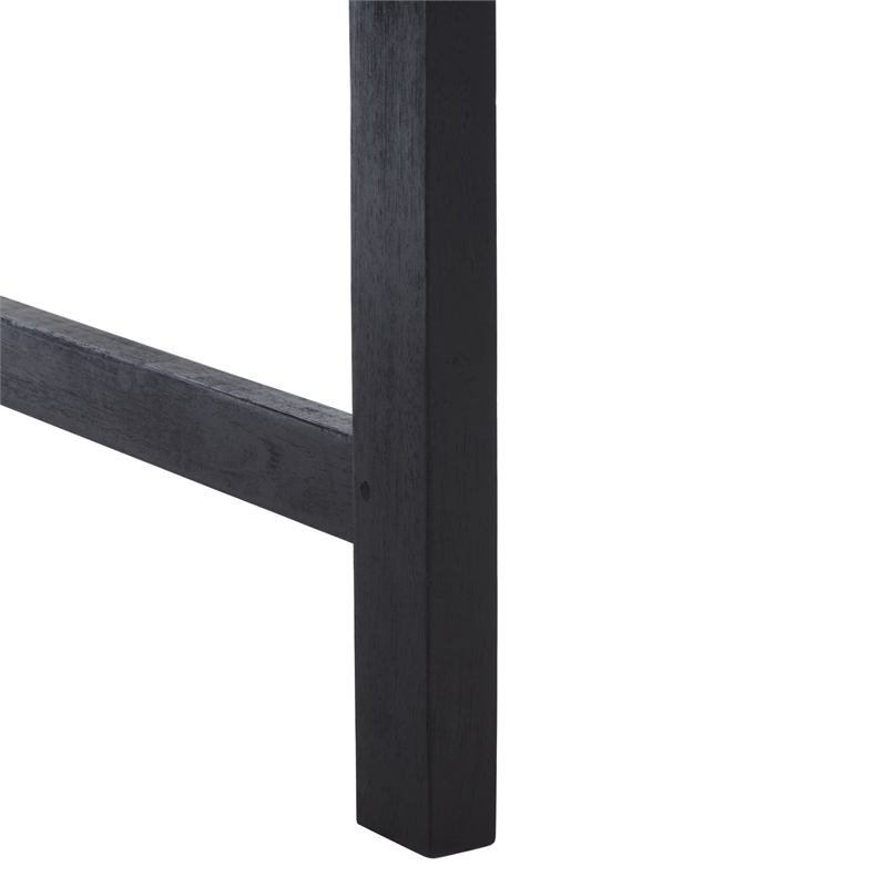Safavieh Brea Twin Seat Wood Bench in Black