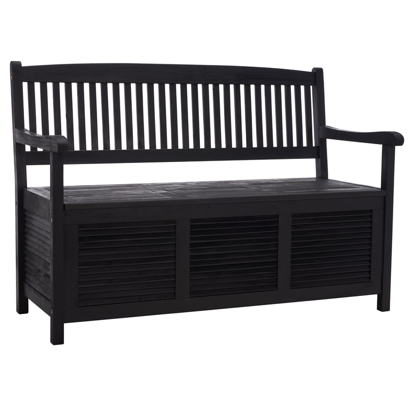 Safavieh Brisbane Wood Bench in Black